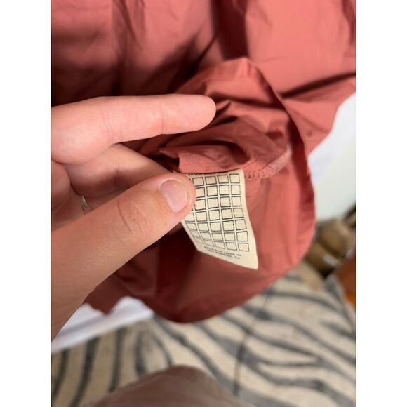 Two Days Off Dress Women's Size XL Rust Pink Salmon Crane Cotton Sustainable - Picture 5 of 5